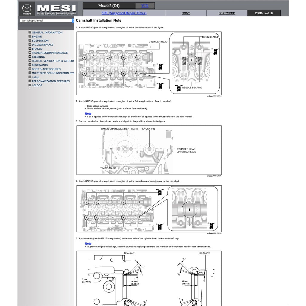 Mazda 2 DJ 2015-2022 Full Manual Set – Repair & Maintenance Manual - page 4
