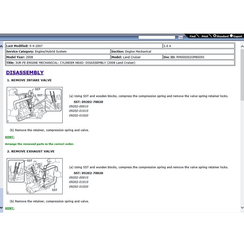 Toyota LAND CRUISER J200 2008-2021 Full Manual Set – Repair & Maintenance Manual - page 2