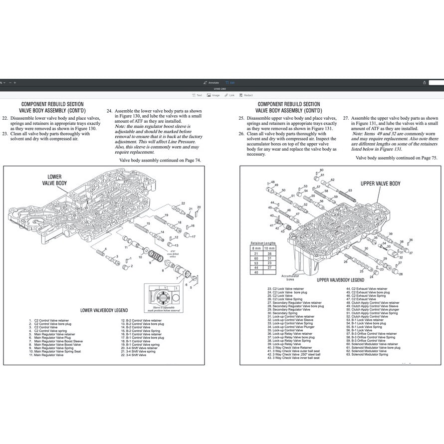 Toyota Automatic Transmission Repair Manual A130/A140/A240/A340/A40-41/A40D/A43DE/A440-F/A55/A750E/A761E/U140-240/U151E - page 8
