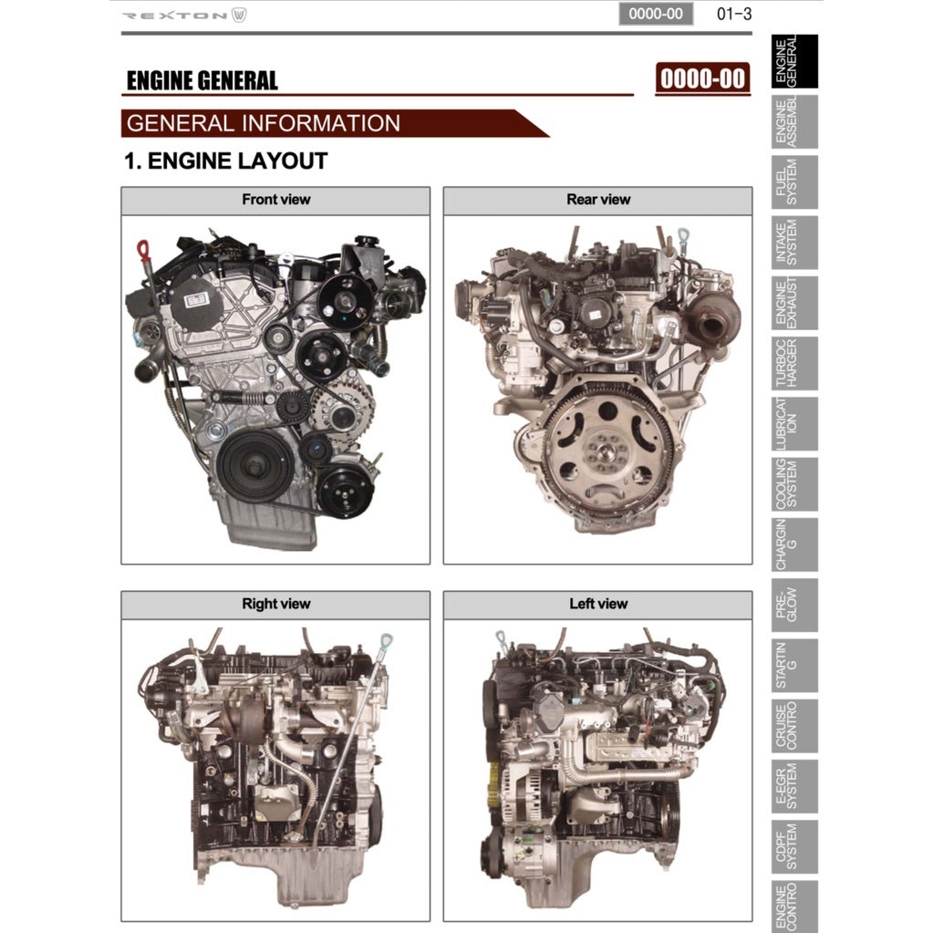SsangYong REXTON W Y290 2012-2017 Full Manual Set – Repair & Maintenance Manual - page 6