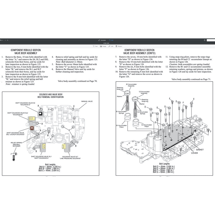 Toyota Automatic Transmission Repair Manual A130/A140/A240/A340/A40-41/A40D/A43DE/A440-F/A55/A750E/A761E/U140-240/U151E - page 7