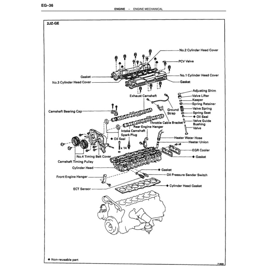 Toyota Engine 2JZ-GE / 2JZ-GTE Service Repair Workshop Manual - page 8