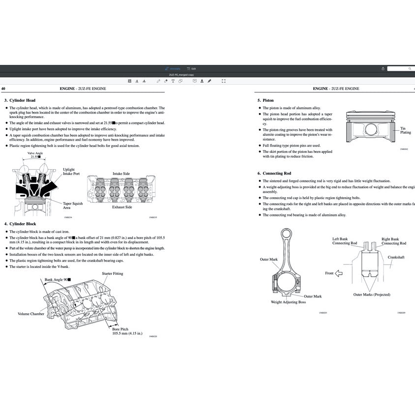 Toyota Engine 2UZ-FE 4.7L Full Manual Set – Service Repair Workshop Manual - page 7