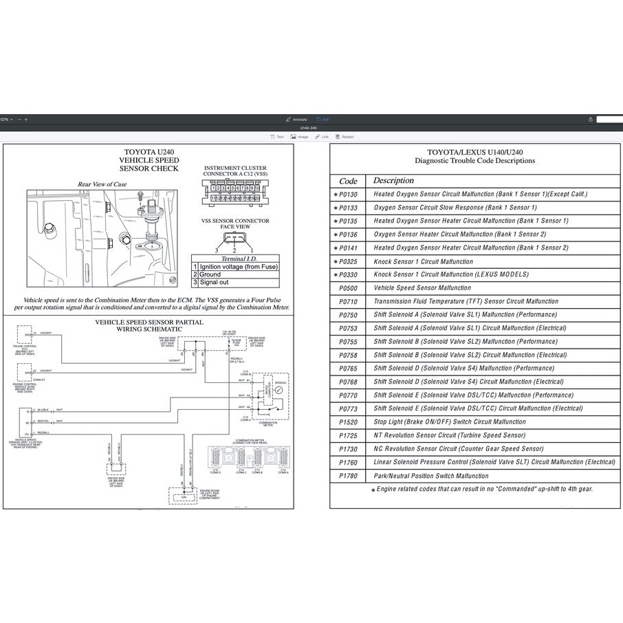 Toyota Automatic Transmission Repair Manual A130/A140/A240/A340/A40-41/A40D/A43DE/A440-F/A55/A750E/A761E/U140-240/U151E - page 5