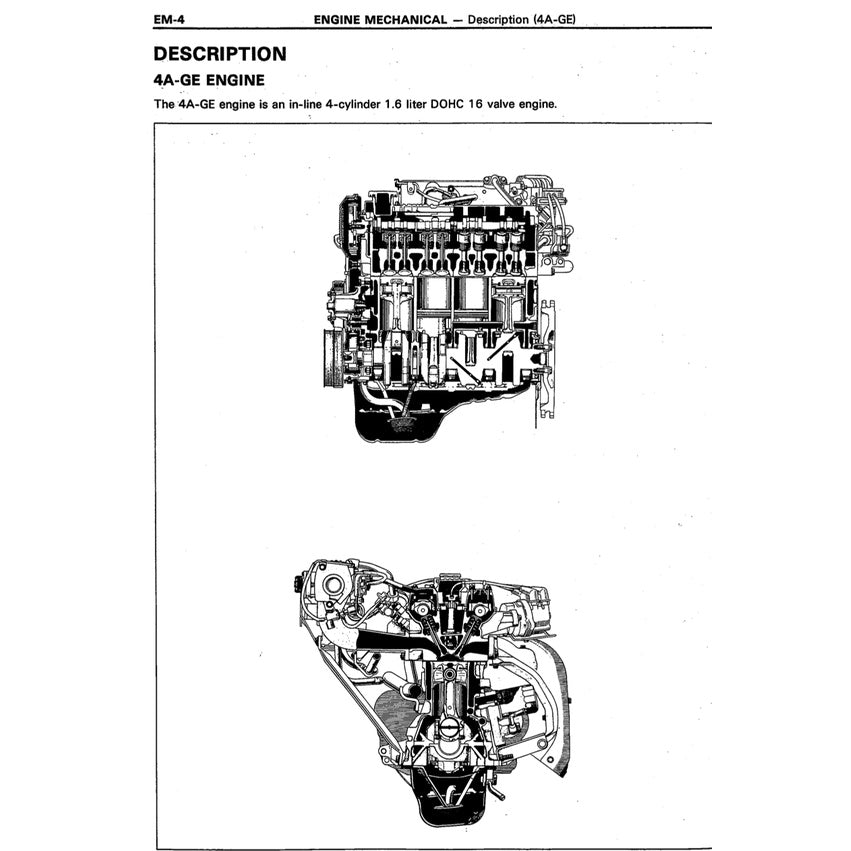 Toyota COROLLA FR AE86 1984-1987 Full Manual Set – Repair & Maintenance Manual - page 8