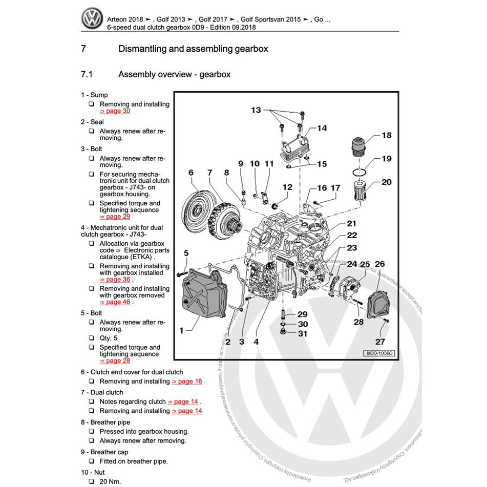 VW POLO MK6 AW 2018+ Full Manual Set – Repair & Maintenance Manual - page 9