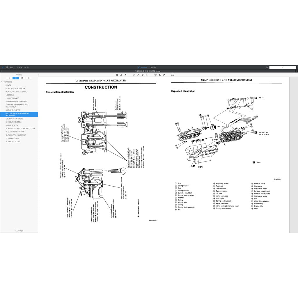 Nissan UD Diesel Engine RE10 / RF8 TC TD/ RG8 Service Repair Manual - page 5