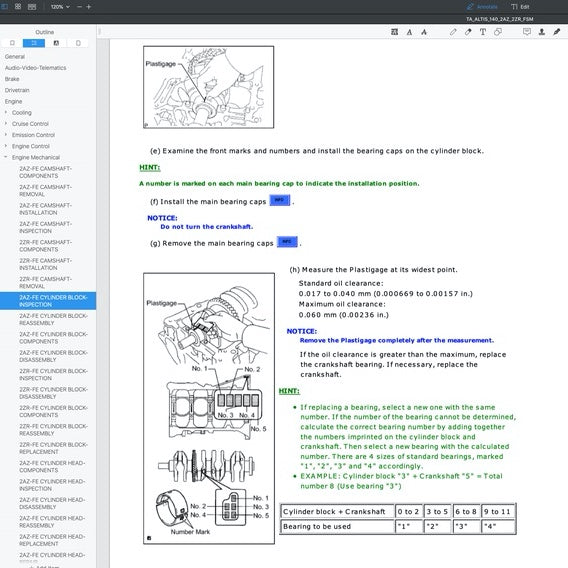 Toyota COROLLA ALTIS E140/150 2007-2012 Full Manual Set – Repair & Maintenance Manual - page 3