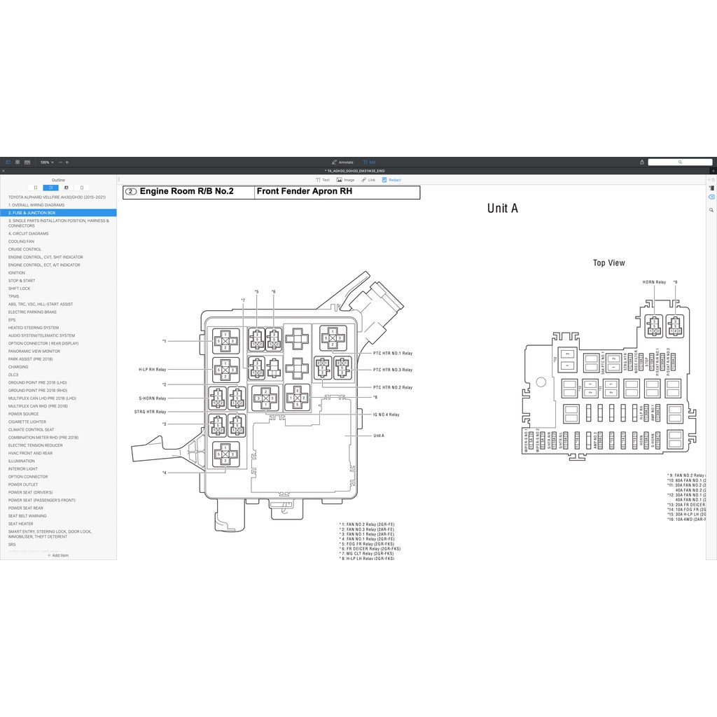 Toyota ALPHARD / VELLFIRE AGH30 / GGH30 2015-2021 Full Manual Set – Wiring Diagrams - page 3