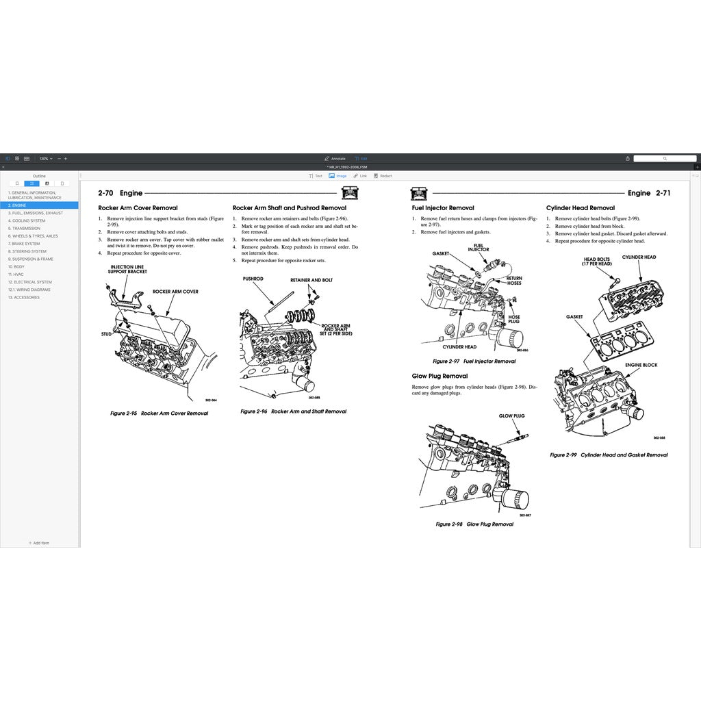 Hummer H1 1992-2006 Full Manual Set – Repair & Maintenance Manual - page 3