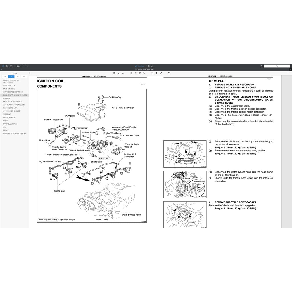 Lexus IS300 2002-2005 Full Manual Set – Repair & Maintenance Manual - page 5