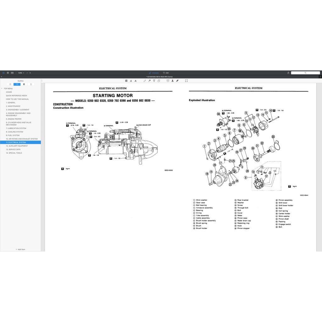 Nissan UD Diesel Engine RE10 / RF8 TC TD/ RG8 Service Repair Manual - page 9
