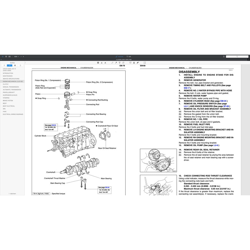 Lexus IS300 2002-2005 Full Manual Set – Repair & Maintenance Manual - page 4