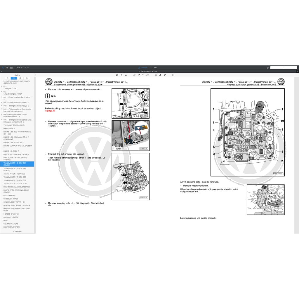 VW PASSAT CC 2008-2016 Full Manual Set – Repair & Maintenance Manual - page 5