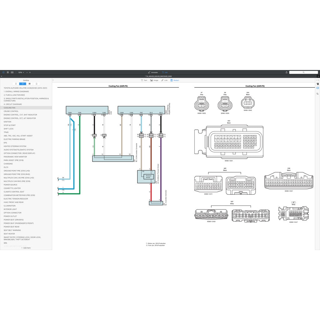 Toyota ALPHARD / VELLFIRE AGH30 / GGH30 2015-2021 Full Manual Set – Wiring Diagrams - page 5