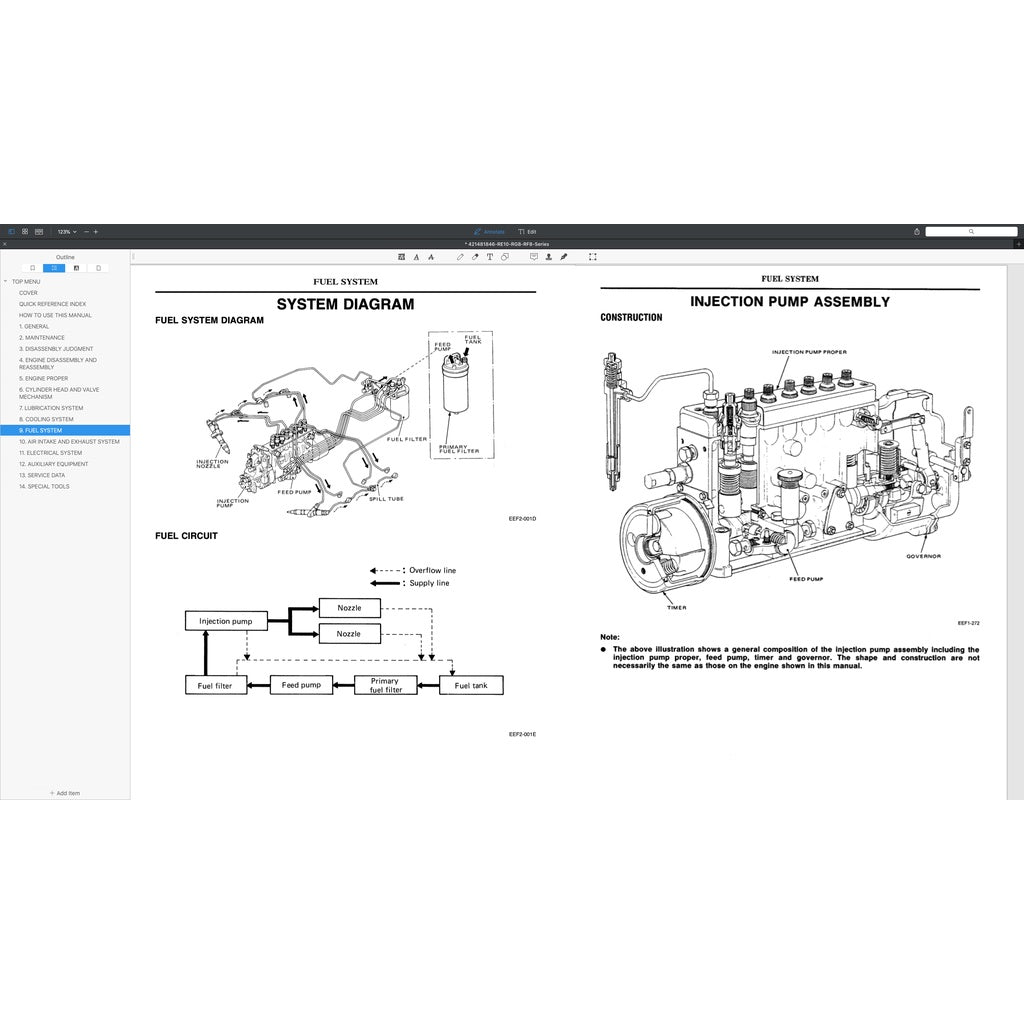 Nissan UD Diesel Engine RE10 / RF8 TC TD/ RG8 Service Repair Manual - page 6