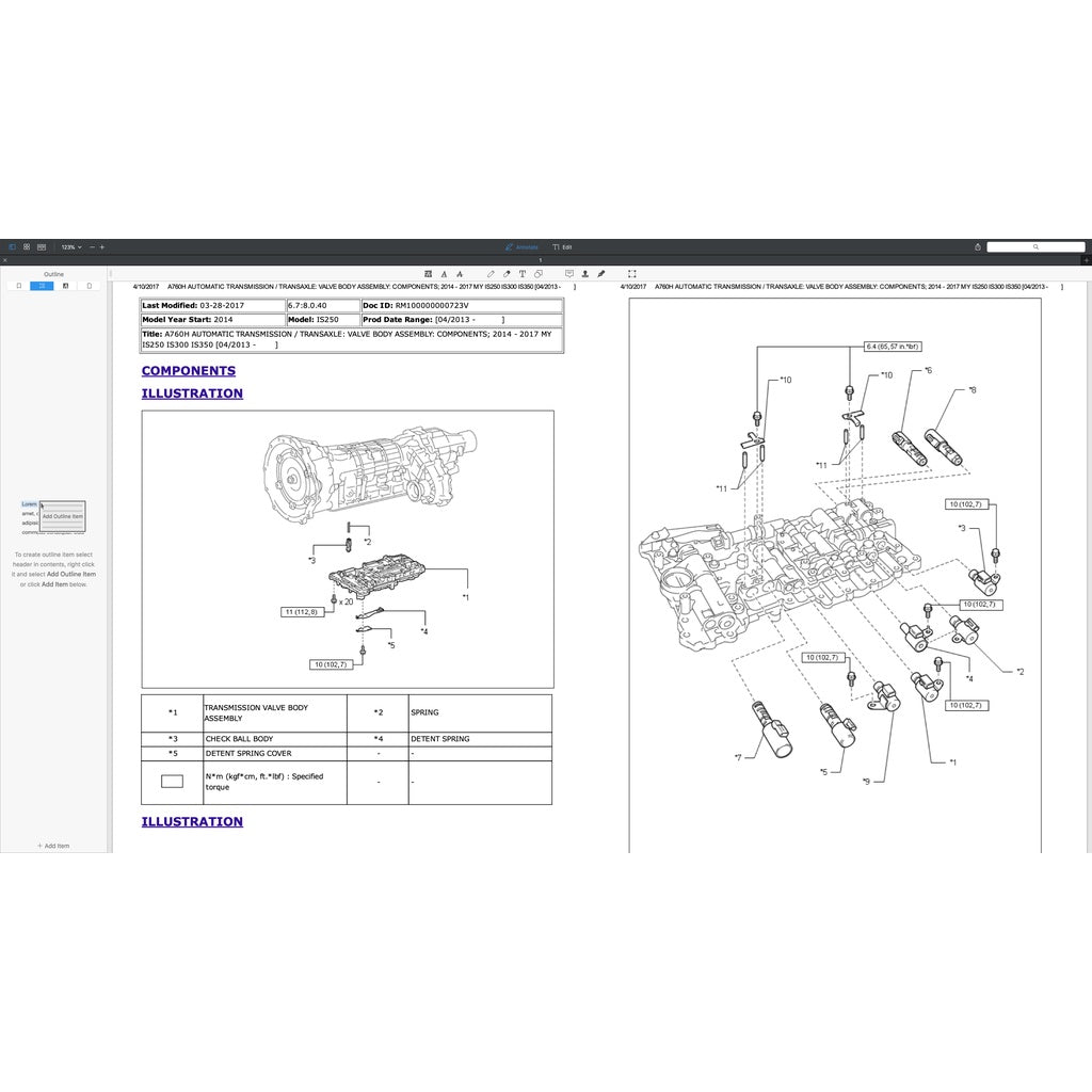 Lexus IS300/IS350 2014-2017 Full Manual Set – Repair & Maintenance Manual - page 5