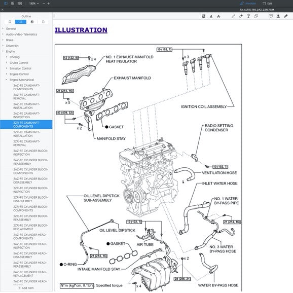 Toyota COROLLA ALTIS E140/150 2007-2012 Full Manual Set – Repair & Maintenance Manual - page 2