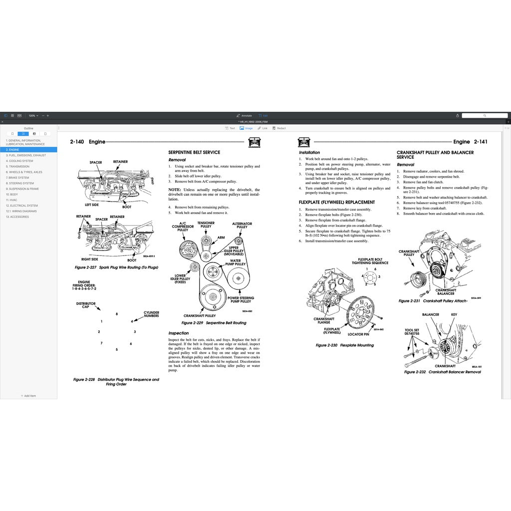 Hummer H1 1992-2006 Full Manual Set – Repair & Maintenance Manual - page 5