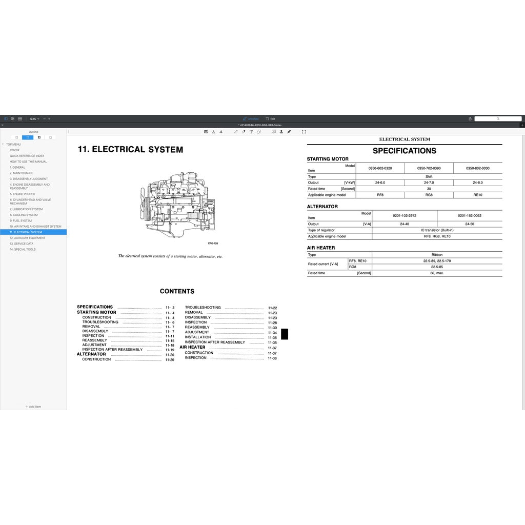 Nissan UD Diesel Engine RE10 / RF8 TC TD/ RG8 Service Repair Manual - page 8