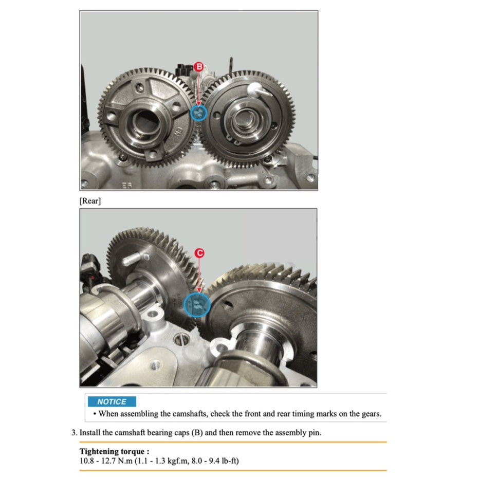 Kia Engine D4HB 2.2L "R" CRDI Service Repair Manual - page 3