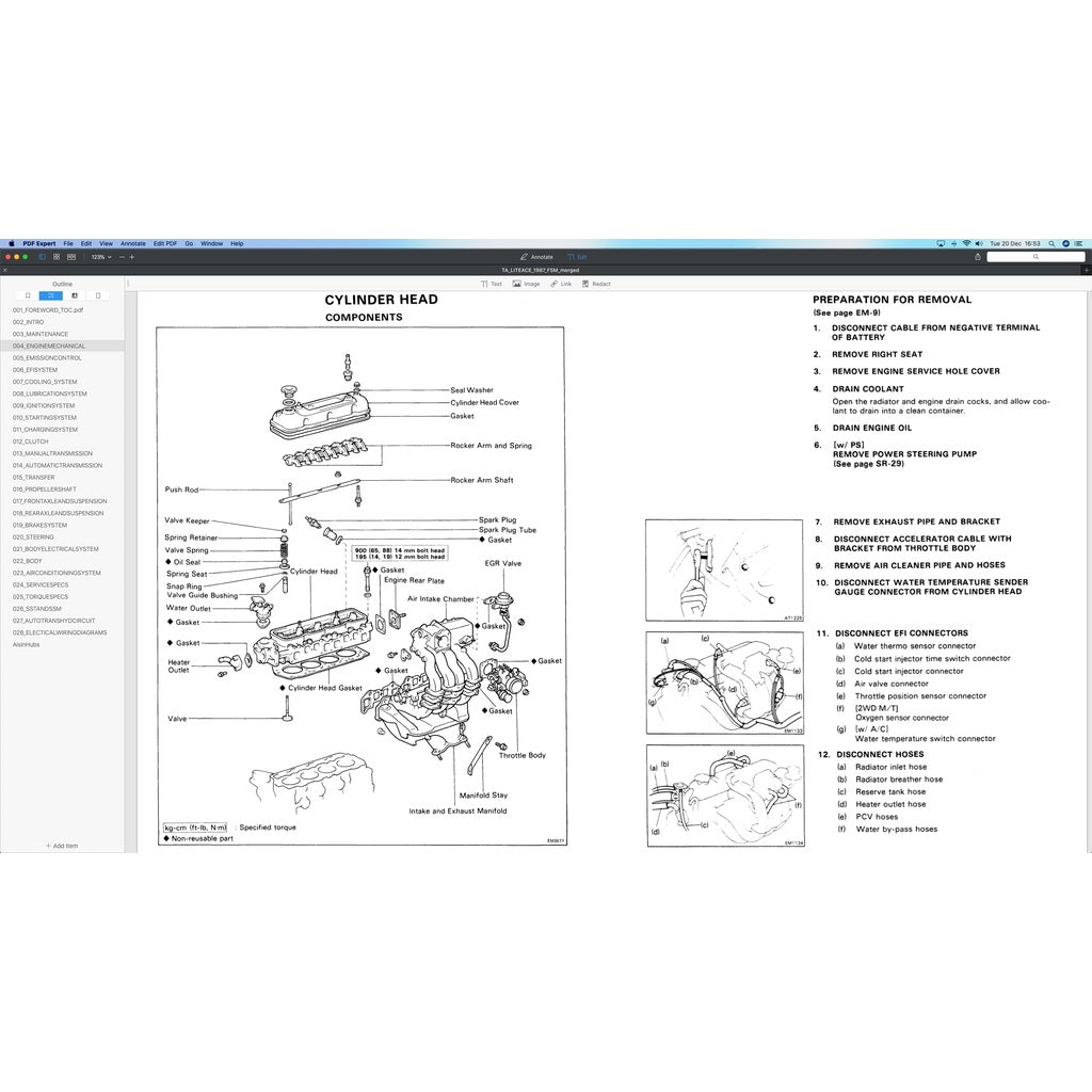 Toyota TOWNACE R20/30 1982-1991 Full Manual Set – Repair & Maintenance Manual - page 7