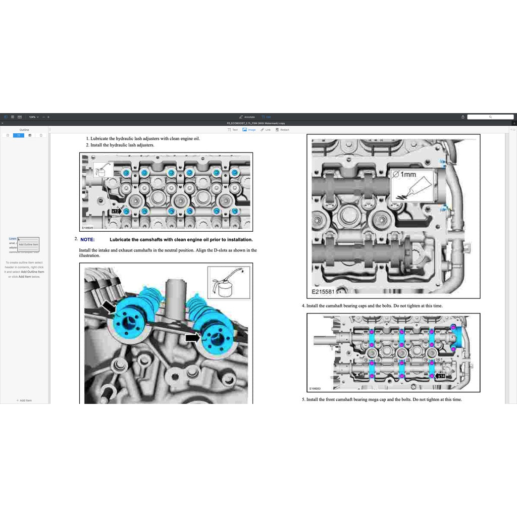 Ford 2.7L ECOBOOST Engine Service Repair Manual - page 7