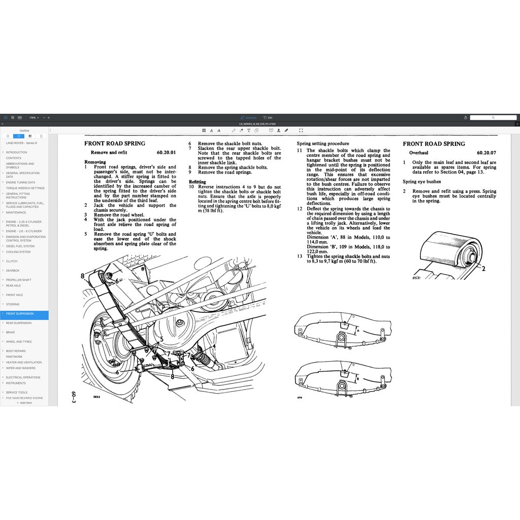 Land Rover Series III 88/109 1971-1985 Full Manual Set – Repair & Maintenance Manual and Spare Parts Catalog - page 7
