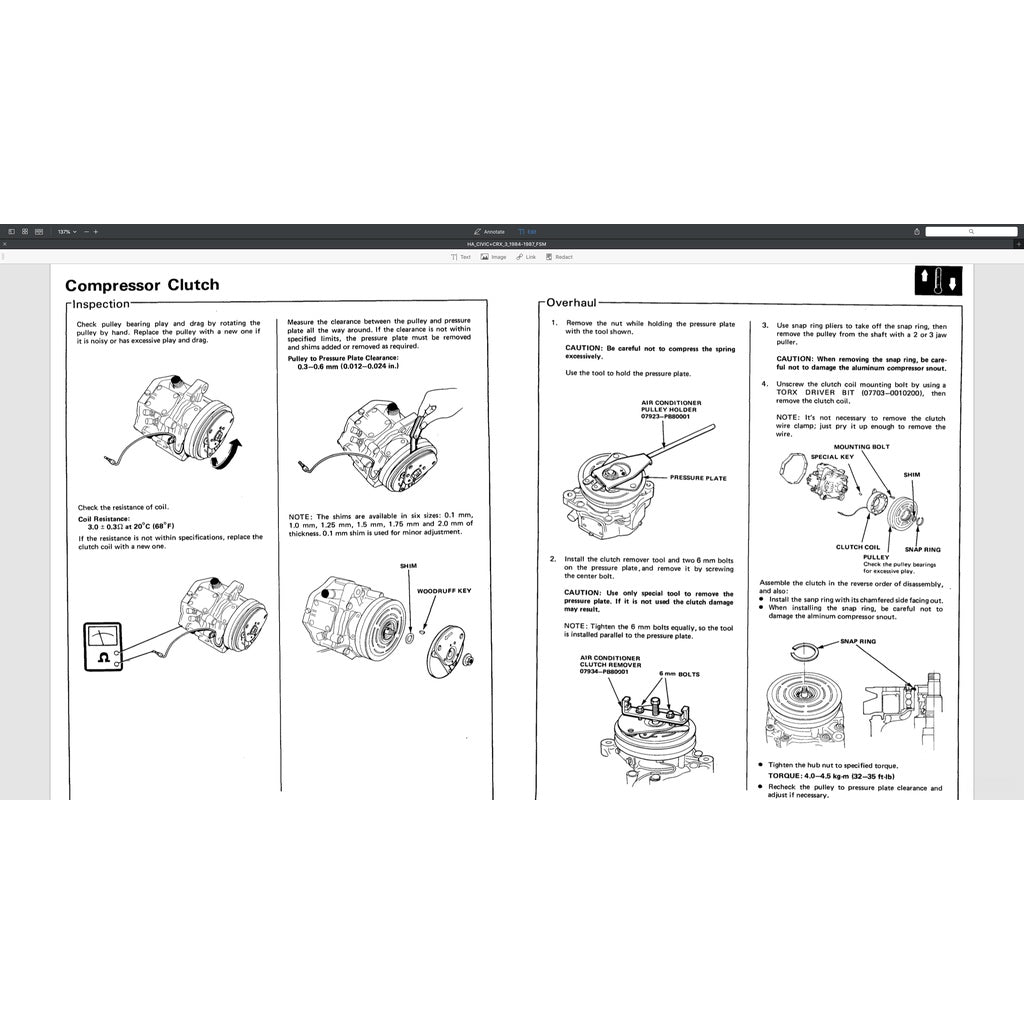 Honda CIVIC 3 1984-1987 Full Manual Set – Repair & Maintenance Manual - page 3