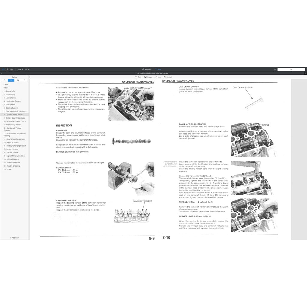 Honda CBR600F4i 2001-2006 Full Manual Set – Repair & Maintenance Manual and Spare Parts Catalog and User Handbook - page 5
