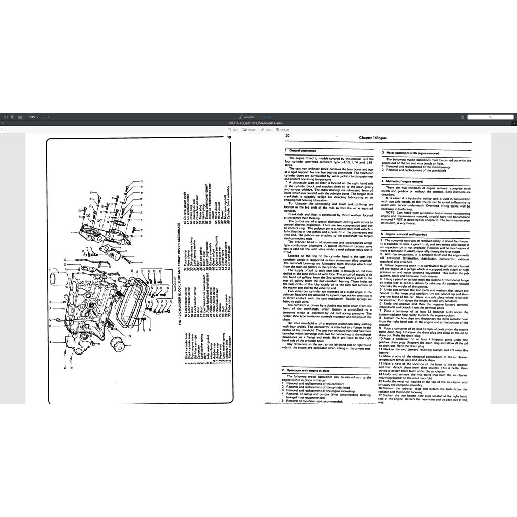 Datsun BLUEBIRD/PICKUP 510/521 1967-1973 Full Manual Set – Repair & Maintenance Manual - page 8