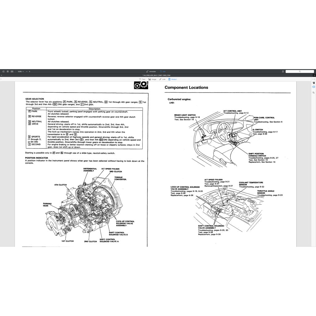 Honda PRELUDE BA3-BA7 1987-1992 Full Manual Set – Repair & Maintenance Manual - page 4