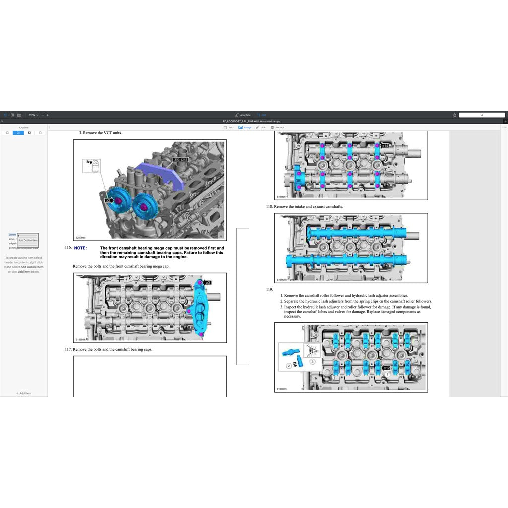 Ford 2.7L ECOBOOST Engine Service Repair Manual - page 4