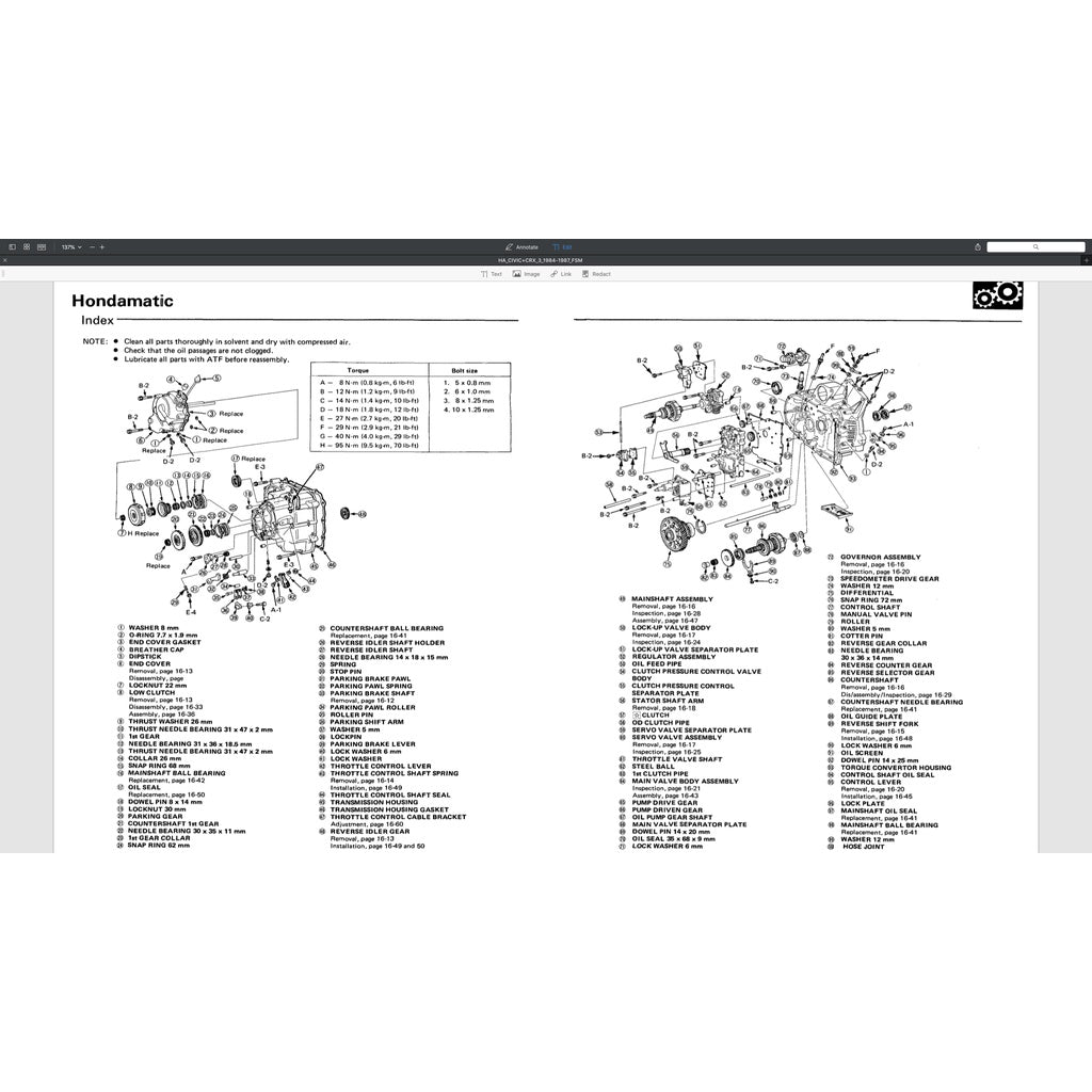 Honda CIVIC 3 1984-1987 Full Manual Set – Repair & Maintenance Manual - page 4