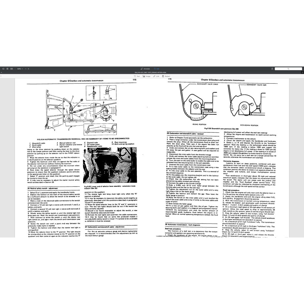Datsun BLUEBIRD/PICKUP 510/521 1967-1973 Full Manual Set – Repair & Maintenance Manual - page 4