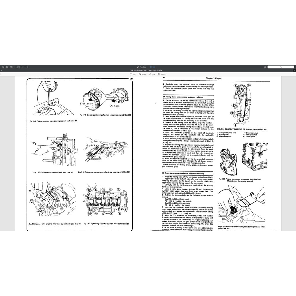 Datsun BLUEBIRD/PICKUP 510/521 1967-1973 Full Manual Set – Repair & Maintenance Manual - page 7