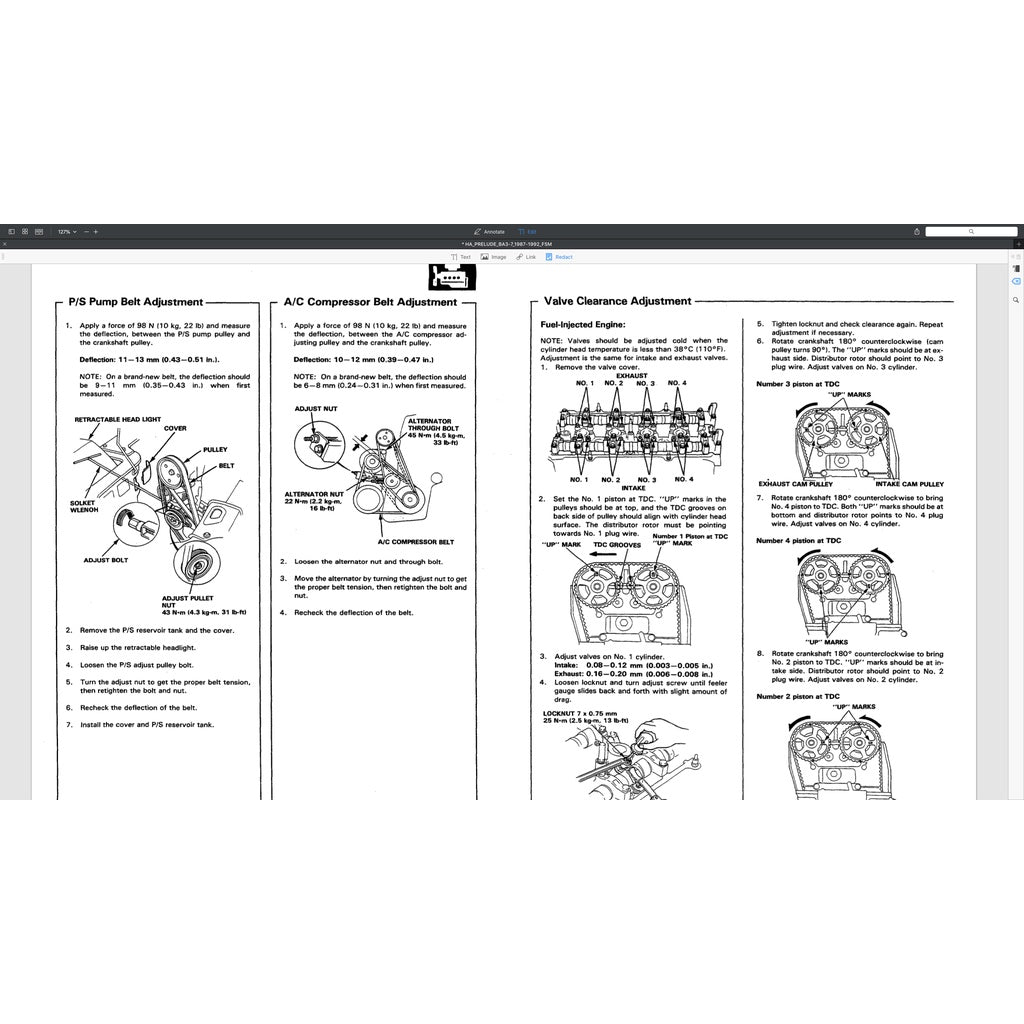 Honda PRELUDE BA3-BA7 1987-1992 Full Manual Set – Repair & Maintenance Manual - page 6