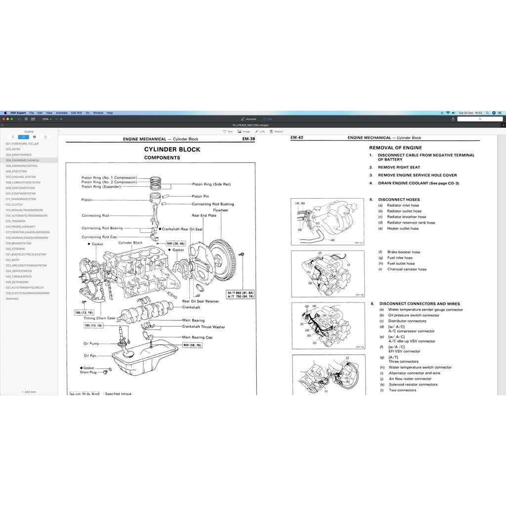 Toyota TOWNACE R20/30 1982-1991 Full Manual Set – Repair & Maintenance Manual - page 6