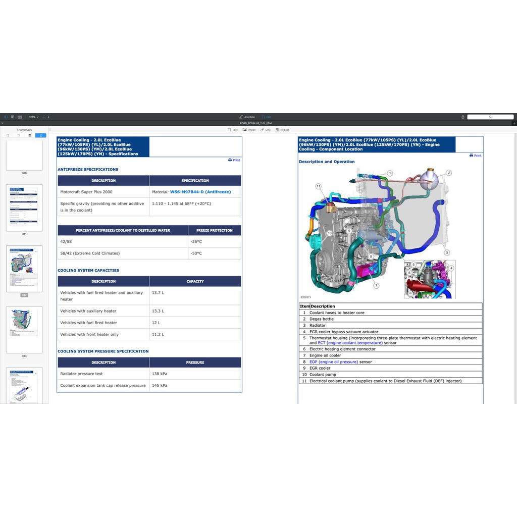 Ford ECOBLUE 2.0L TURBO Engine Service Repair Manual - page 7