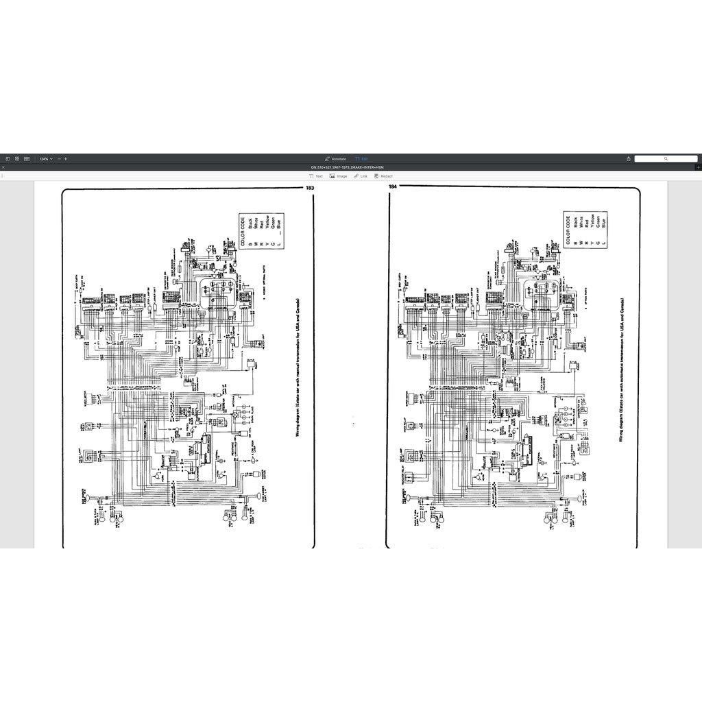 Datsun BLUEBIRD/PICKUP 510/521 1967-1973 Full Manual Set – Repair & Maintenance Manual - page 2