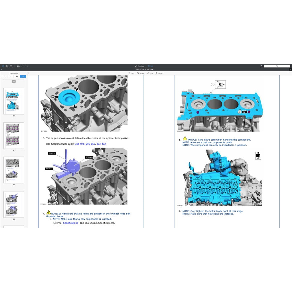 Ford ECOBLUE 2.0L TURBO Engine Service Repair Manual - page 3