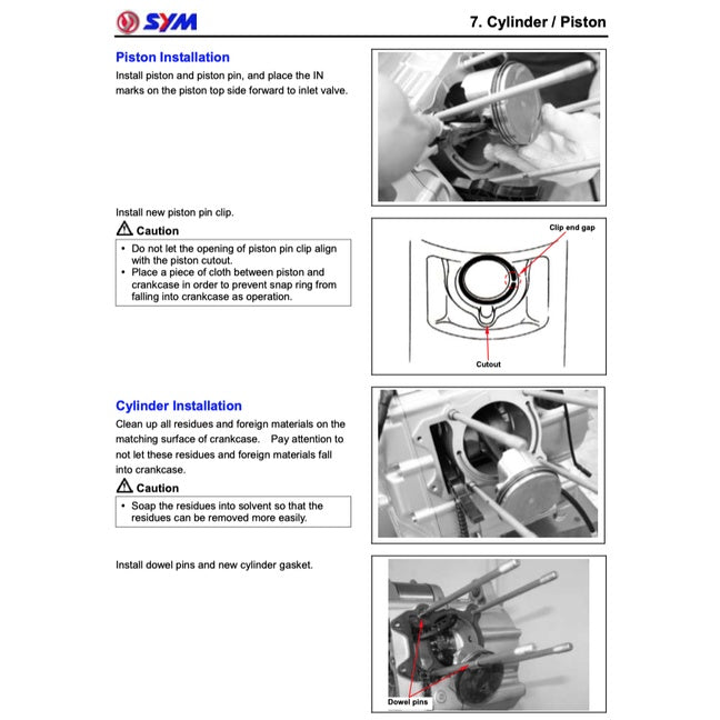 SYM Scooter 2010-2022 Full Manual Set – Repair & Maintenance Manual and Spare Parts Catalog and User Handbook - page 6