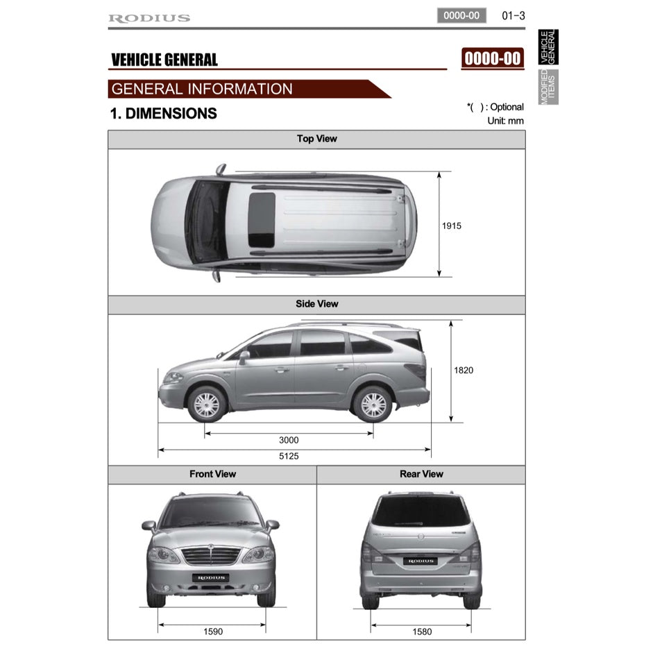 SsangYong RODIUS/STAVIC 2004-2013 Full Manual Set – Repair & Maintenance Manual - page 5