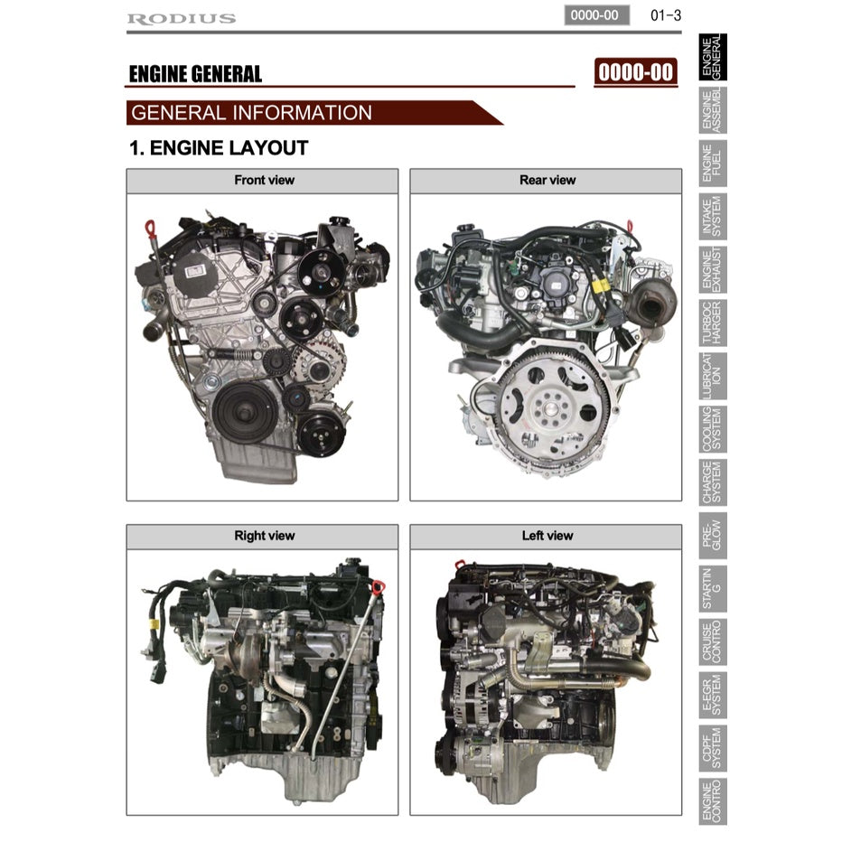 SsangYong RODIUS/STAVIC 2004-2013 Full Manual Set – Repair & Maintenance Manual - page 8